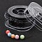 Round Elastic Crystal Thread, Jewelry Beading Cords, For Stretch Bracelet Making, Black, 0.5mm, about 131.23 Yards(120m)/pc
