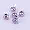 Electroplate Crackle Acrylic Beads, AB Color Plated, Round, Blue Violet, 8mm, Hole: 2mm, about 1800pcs/500g