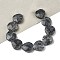 Natural Larvikite Beads Strands, Faceted, Heart, 14.5~15x15~15.5x5.5~6mm, Hole: 1mm, about 10pcs/strand, 5.51~5.71''(14~14.5cm)