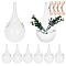Glass Hanging Hydroponic Vases, Teardrop, 80x155mm, Hole: 5mm
