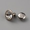 Iron & Brass Double Cap Rivets, Semi-Tublar Rivet, with Crystal Rhinestone, for DIY Leather Crafts, Jeans Decoration, Platinum, 8x8mm, Cap: 6x4mm, 2pcs/set