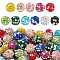 66pcs 11 colors Polymer Clay Rhinestone Beads, Pave Disco Ball Beads, Round, Mixed Color, 10mm, Hole: 1.5~1.8mm, 6Pcs/color