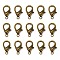 Tibetan Style Alloy Lobster Claw Clasps, Antique Bronze, 30x15x4mm, Hole: 3mm