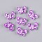 Transparent Glass Beads, Enamel Style, Butterfly, Orchid, 10x14.2x6~6.5mm, Hole: 1mm