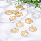 10Pcs Alloy Pendants, Hollow, Moon with Star, Golden, 33x28x1.5mm, Hole: 2.8mm, 10pcs/set