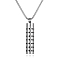 Stainless Steel Perfume Bottle Necklaces, Column with Aromatherapy Cotton Sheet Inside Necklace, Round, 25.59 inch(65cm)