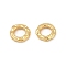 Brass Spacer Beads, Groove Flat Round, Real 18K Gold Plated, 7.5~8x2mm, Hole: 4mm
