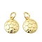 Sports Brass Charms, Golden, Football, 11.5x9.5x2.5mm, Jump Ring: 5x1mm, 3mm Inner Diameter