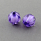 Transparent Acrylic Beads, Bead in Bead, Round, Pumpkin, Indigo, 10mm, Hole: 2mm, about 1100pcs/500g
