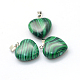 Окрашенные в сердце синтетические малахитовые подвески G-Q371-02-2