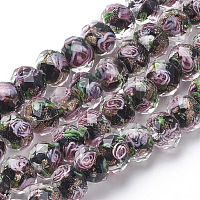 Ручной золотой песок бусины бисер нитей&nbsp;LAMP-R141-8mm-03