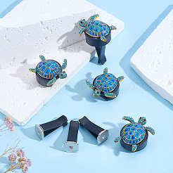 4 пакетик морская черепаха сплав горный хрусталь автомобильные зажимы для воздуховодов&nbsp;AJEW-ME0001-14