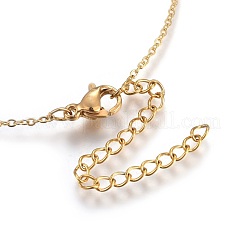 Ожерелье с кулоном из кубического циркония&nbsp;NJEW-O108-05G