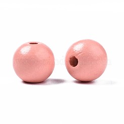 Расписные европейские бусины из натурального дерева&nbsp;X-WOOD-S049-06J