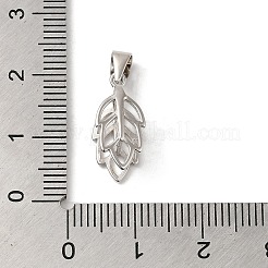 Покрытие стойки с родиевым покрытием 925 скоба для ледорубов из стерлингового серебра&nbsp;X-STER-NH0001-19P