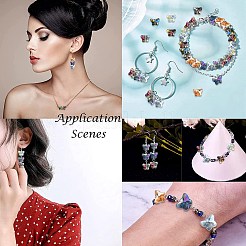 100шт 10 цвета гальванические прозрачные стеклянные бусины&nbsp;EGLA-CJ0001-13