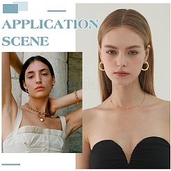 10 шт. ионное покрытие (IP) серьги-кольца из нержавеющей стали 304 для женщин&nbsp;EJEW-ME0001-06