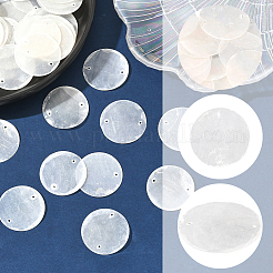 100 шт. подвески-соединители из натурального ракушечного камня Capiz&nbsp;BSHE-SC0001-33