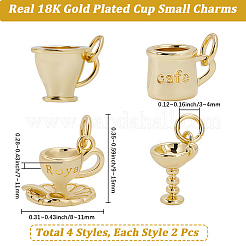 8шт 4 стиля латунные подвески&nbsp;KK-BBC0023-95