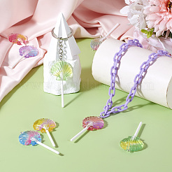 14 шт. двухцветные градиентные подвески из прозрачной смолы большого размера&nbsp;FIND-TA0004-65