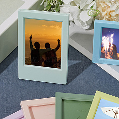 6шт 6-цветная прямоугольная подставка для фоторамки из АБС-пластика&nbsp;AJEW-SP0002-08