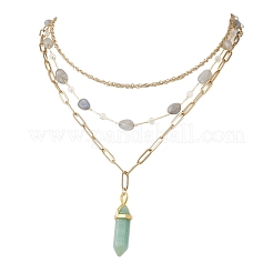 Подвеска-пуля из натурального зеленого авантюрина с двумя концами&nbsp;NJEW-JN05477-02