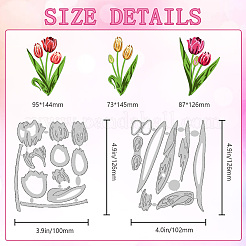 Трафареты для резки углеродистой стали для цветов&nbsp;DIY-WH0309-3019