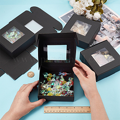 Бумажный ящик для хранения конфет CON-WH0084-96A-01