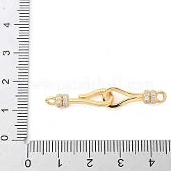 Латунные микропаве из прозрачных кубических цирконий и застежки-ракушки&nbsp;KK-L289-002G