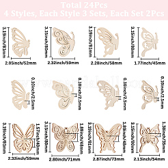 Бабочка незаконченные деревянные украшения для поделок&nbsp;DIY-SP0006-44