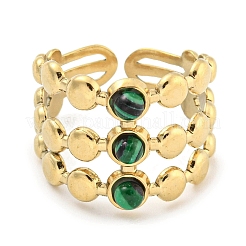 Ионное покрытие (ip) 304 нержавеющая сталь синтетический малахит манжетные кольца G-Z056-05G-04
