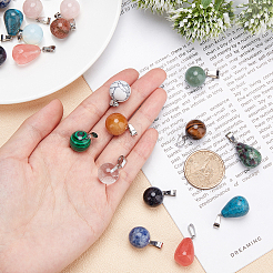 30 шт. 15 цвета подвески с драгоценными камнями&nbsp;G-SC0001-42