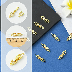 10 шт. латунные застежки-скобы с покрытием стойки KK-SC0006-67G