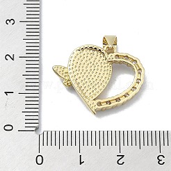 Латунные микропаве прозрачные подвески с фианитом&nbsp;KK-A221-02A-G