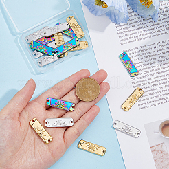 18 шт. 3-х цветные подвески-соединители из нержавеющей стали 304&nbsp;STAS-DC0014-64