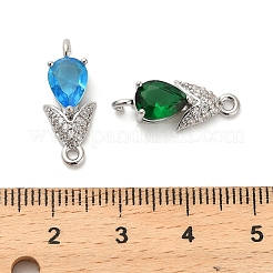 Подвески-соединители в форме капли из стекла&nbsp;KK-M314-14P