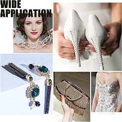 Золотые железные цепочки со стразами и стразами&nbsp;CH-WH0009-04G-01