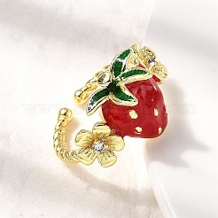 Латунные микро проложить манжеты кольца кубического циркония&nbsp;LS-RJEW-C143-02G