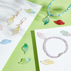 100 шт. 10-х цветные подвески ручной работы в технике лэмпворк с матовой золотой фольгой&nbsp;LAMP-GA0001-15