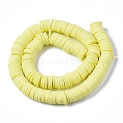 Плоские круглые бусины из глины ручной работы полимерные&nbsp;CLAY-R067-12mm-23