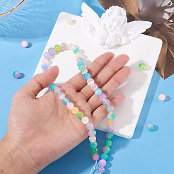 1 нить бусины из натурального селенита&nbsp;G-TA0002-87B