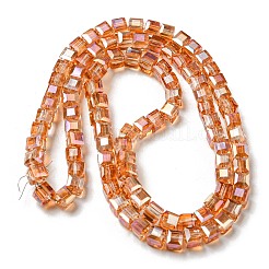 Стеклянные бусины с гальваническим покрытием &nbsp;LS-EGLA-D018-6x6mm-50