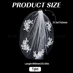 Свадебная фата из полиэстера&nbsp;DIY-WH0899-485B