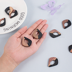 Подвески из смолы и дерева&nbsp;RESI-OL0001-08A