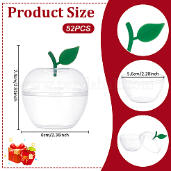 Рождественские прозрачные пластиковые подарочные коробки для хранения украшений в форме яблока с крышкой&nbsp;CON-WH0089-167A