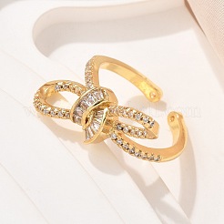 Кольца из латуни с микропаве&nbsp;RJEW-C120-27B-G