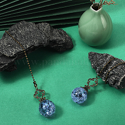 Круглые стеклянные подвески потолочные вентиляторы цепные удлинители&nbsp;HJEW-WH20003-34B