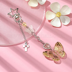 Гальванические акриловые подвесные украшения в виде бабочки&nbsp;KEYC-FZ00014-04