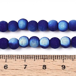 Нити из матовых непрозрачных стеклянных бусин&nbsp;LS-GLAA-T032-P6mm-MBB03