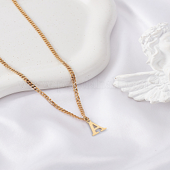 1 шт. ожерелье с подвеской в виде буквы из нержавеющей стали 304&nbsp;NJEW-LP0001-33A-G